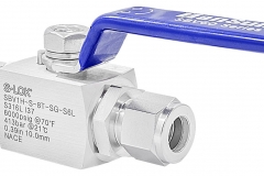 2way ball valve , بال ولو , شیر گازی , شیر توپی , شیر کروی ,  forged 1 , high pressure , s-lok , hansun , instrtument , ball valve