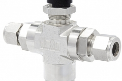 3way ball valve , بال ولو , شیر گازی , شیر توپی , شیر کروی , forged 1 , high pressure , s-lok , hansun , instrtument