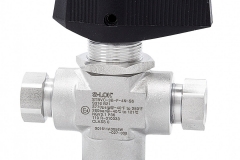 3way ball valve , بال ولو , شیر گازی , شیر توپی , شیر کروی , forged 1 , high pressure , s-lok , hansun , instrtument , cng ball valve