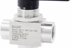 3way ball valve , بال ولو , شیر گازی , شیر توپی , شیر کروی , forged 1 , high pressure , s-lok , hansun