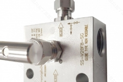 منیفولد دو شیره ,2valve manifold  , مرکز استیل 110 , center steel 110 , instrument tube fiitings and valve , s-lok korea