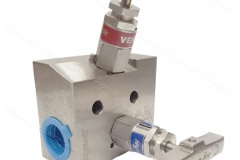 2valve-manifold-monel-45deg-منیفولد-دو-شیر , 2valve manfiold مرکز استیل 110 center steel 11o instrument  fittings valve hy-lok hansun swagelok parker hoke